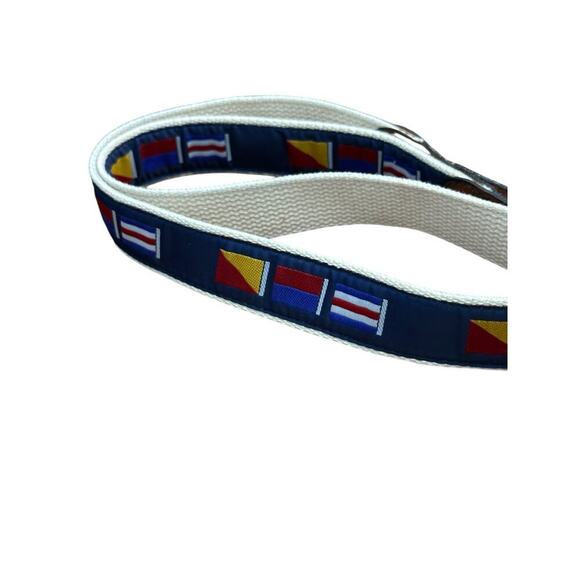 Canterbury Nautical Flag Canvas Cotton Web Brass Buckle Signal Sailing Belt - Picture 5 of 5